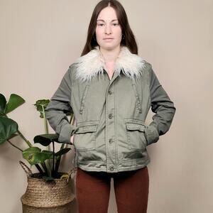 Anthropologie Marrakech Utility Jacket Olive Green Medium
